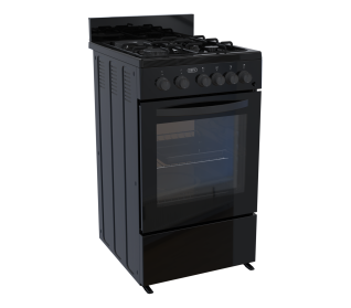 Defy 3 Burner 1 Solid Plate Gas Stove Black DGS578