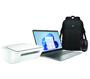 HP 250 Celeron Laptop Plus Backpack, Mouse and Printer