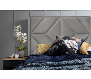 Pandra Queen Headboard, Light Grey