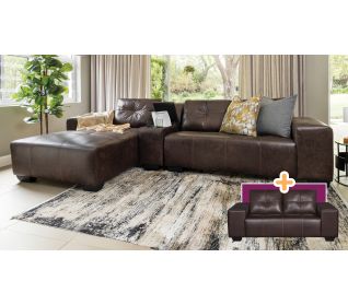 Evolution 3 Piece Daybed And 2.5 Division Couch in Bomber Choc