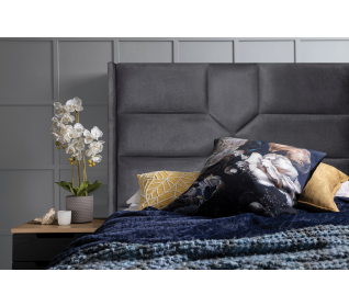 Tamsin King Headboard, Charcoal Grey