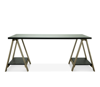 Tess Trestle Table Two Tone Black