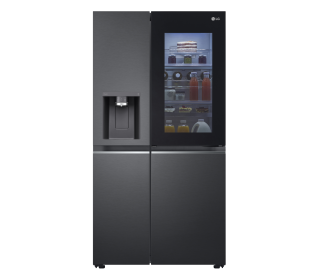 LG 611L InstaView™  Side by Side  Fridge Matt Black GC-X257CQFS